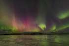 Iceland, Jokulsarlon Glacier Lagoon, Aurora Borealis Art Print